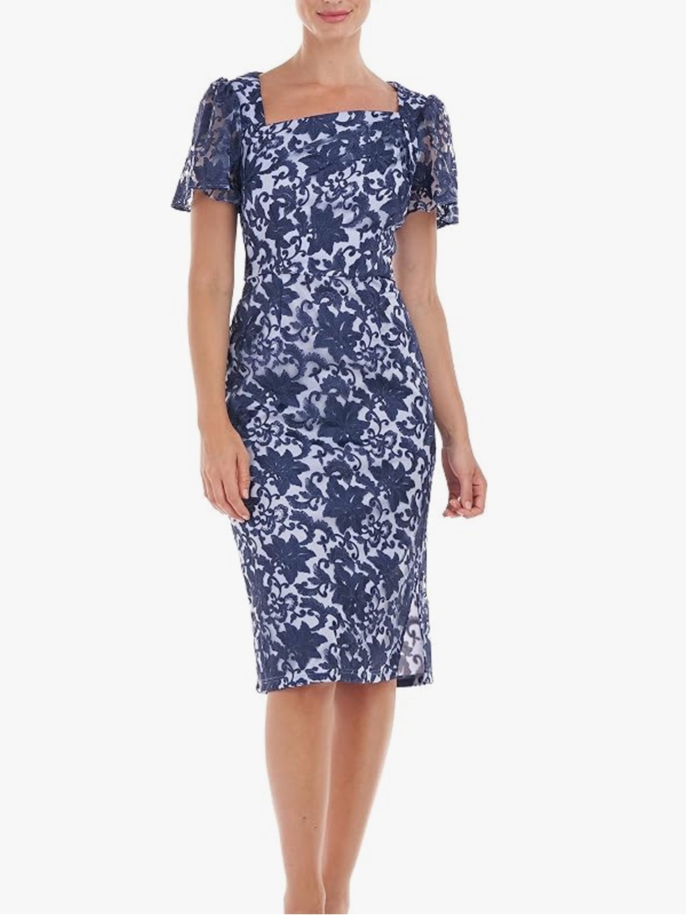 JS Collections Ellie Flutter Cocktail Lace Dress